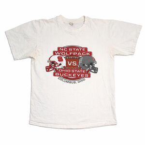 NC State Wolfpack vs Ohio State Buckeyes Football T Shirt X Large White